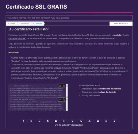 Certificado SSL con ZeroSSL.
