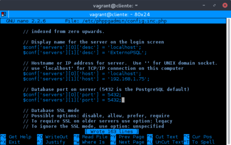 Instalación y configuración de phpPgAdmin.