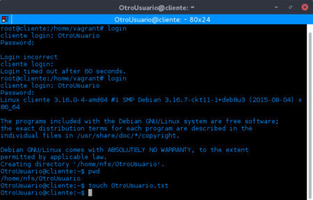 Perfiles móviles de usuario usando NFS y LDAP.