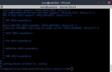 Configuración con make localmodconfig.